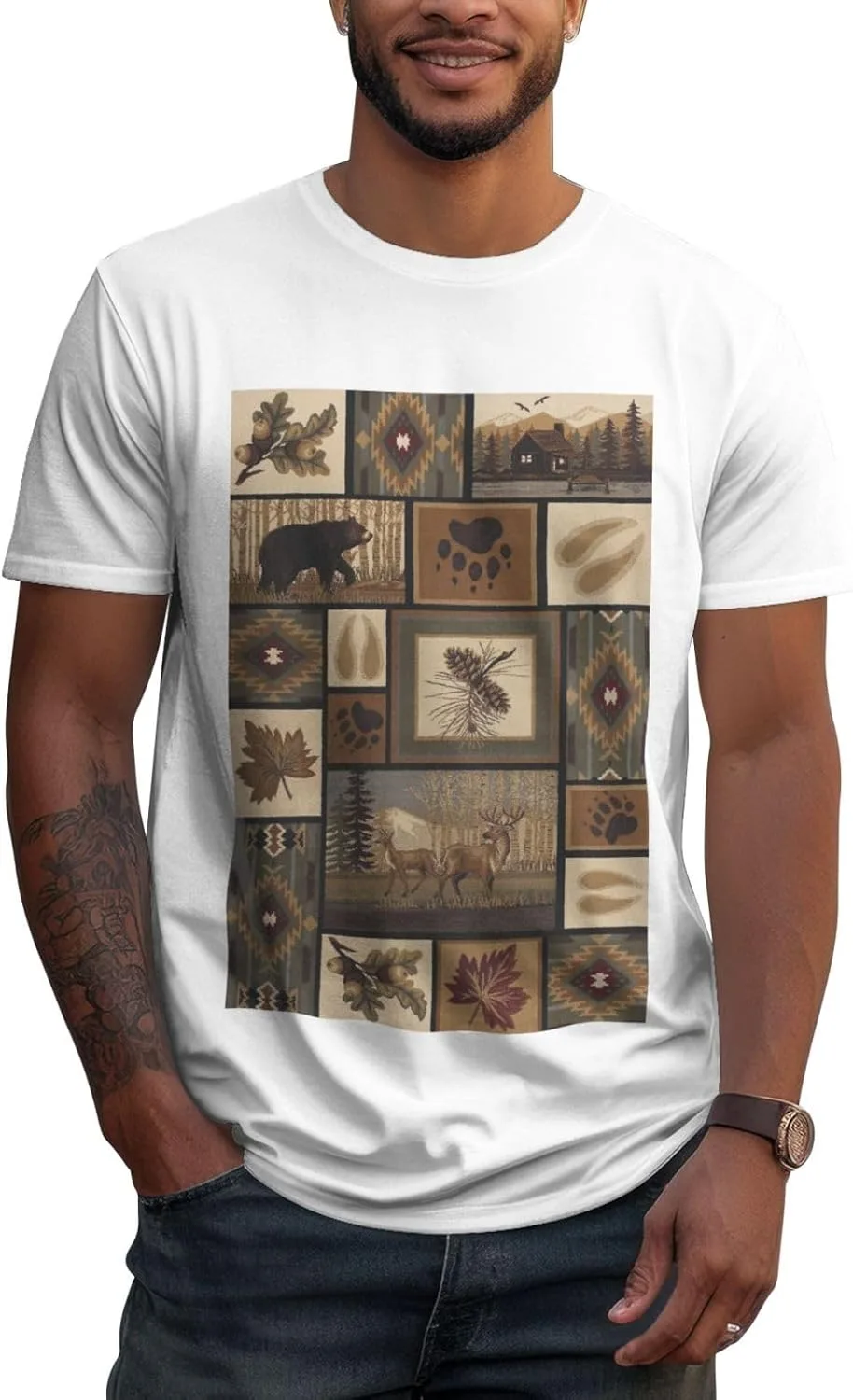 Мужская хлопковая футболка с круглым вырезом, Wild Animals, мягкая дышащая ZERAOKE
Мужская хлопковая футболка с круглым вырезом, Wild Animals, мягкая дышащая ZERAOKE