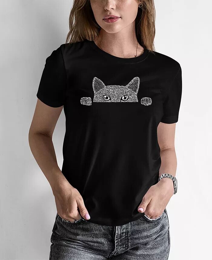 Женская футболка Word Art Peeking Cat LA Pop Art, черный
Женская футболка Word Art Peeking Cat LA Pop Art, черный