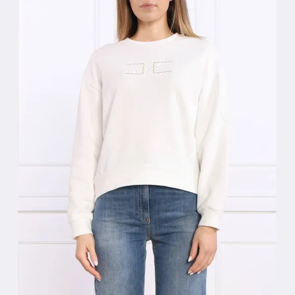 Укороченная толстовка Elisabetta Franchi, белый
Укороченная толстовка Elisabetta Franchi, белый