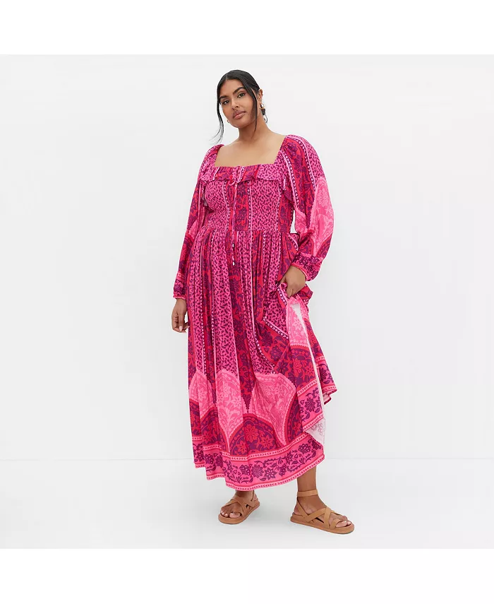 Платье макси Estelle больших размеров CITY CHIC, розовый
Платье макси Estelle больших размеров CITY CHIC, розовый