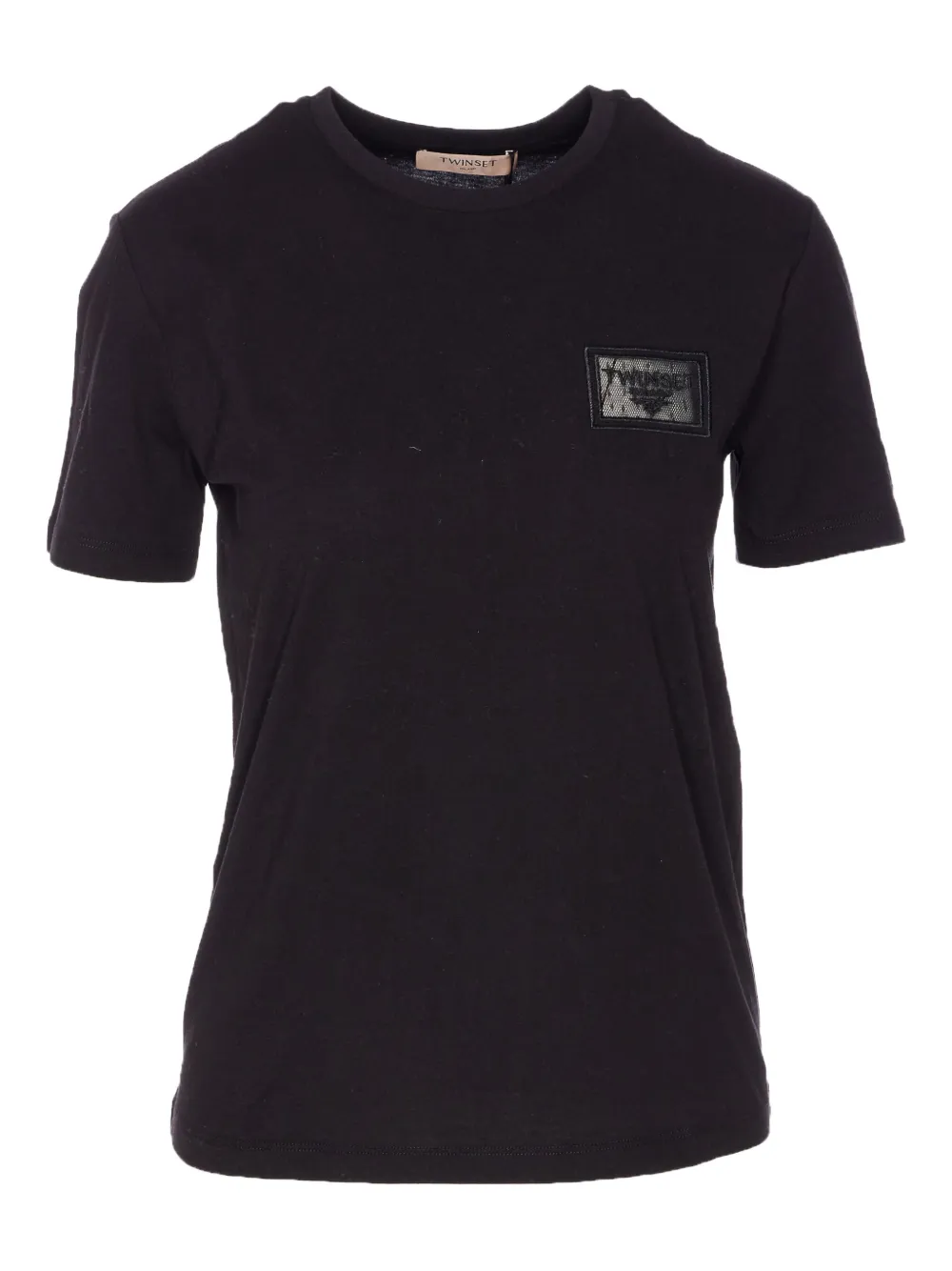Футболка с круглым вырезом и вышитым логотипом TWINSET, черный
Футболка с круглым вырезом и вышитым логотипом TWINSET, черный