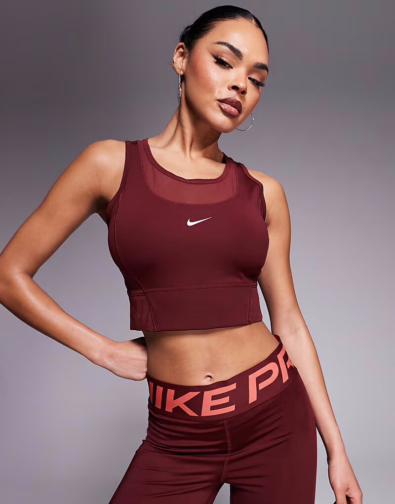 Укороченный топ Nike Pro Training Dri-FIT бордового цвета Nike Training
Укороченный топ Nike Pro Training Dri-FIT бордового цвета Nike Training