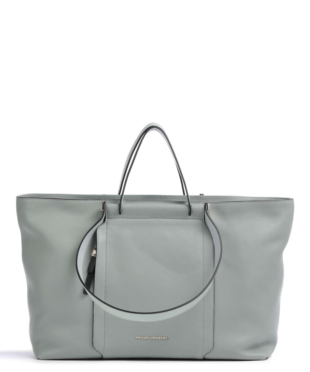 Круглый шопер 15″ из мелкозернистой яловой кожи. Piquadro, зеленый
Круглый шопер 15″ из мелкозернистой яловой кожи. Piquadro, зеленый