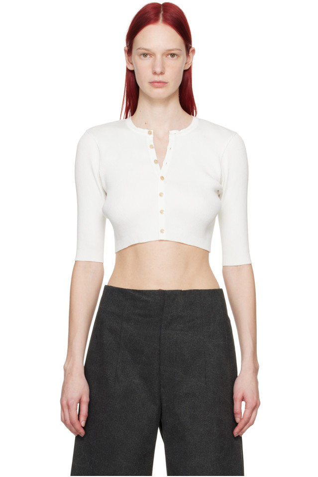 Короткий кардиган Auralee, белый
Короткий кардиган Auralee, белый