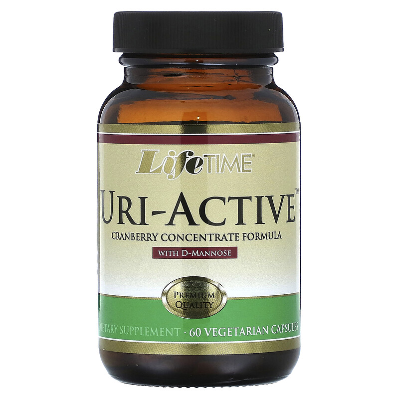 LifeTime Vitamins, Uri-Active, формула концентрата клюквы с D-маннозой, 60 вегетарианских капсул
LifeTime Vitamins, Uri-Active, формула концентрата клюквы с D-маннозой, 60 вегетарианских капсул