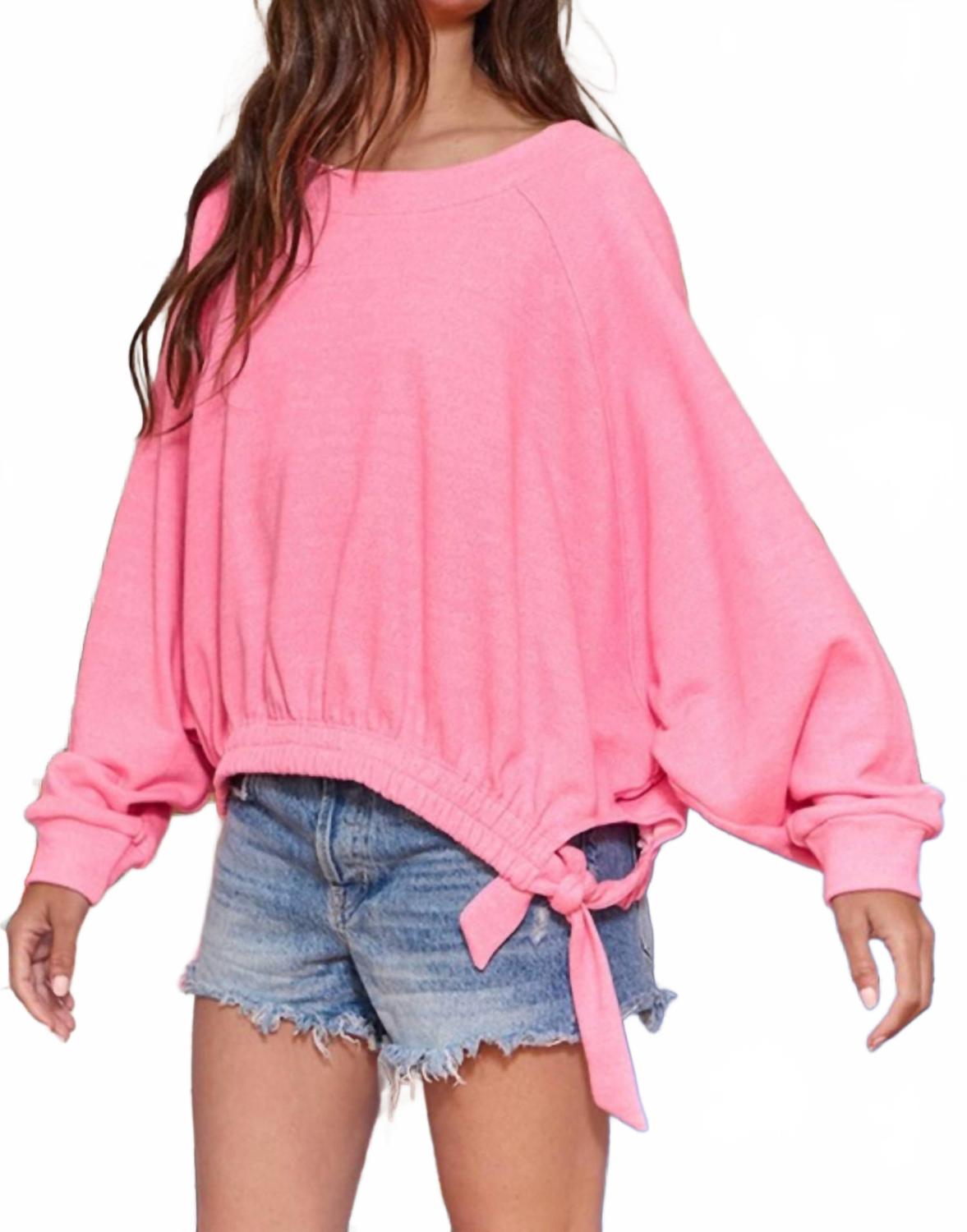 Розовый свитшот с завязками по бокам BUCKETLIST
Розовый свитшот с завязками по бокам BUCKETLIST