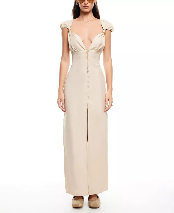 Женское макси-платье Meadow из смесового льна Lioness, коричневый/бежевый
Женское макси-платье Meadow из смесового льна Lioness, коричневый/бежевый