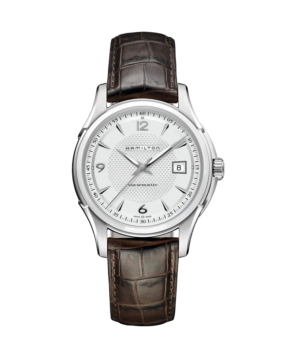 Jazzmaster Viewmatic 40 мм автоматические мужские часы H32515555 с календарем и кожаным ремешком Hamilton, коричневый
Jazzmaster Viewmatic 40 мм автоматические мужские часы H32515555 с календарем и кожаным ремешком Hamilton, коричневый