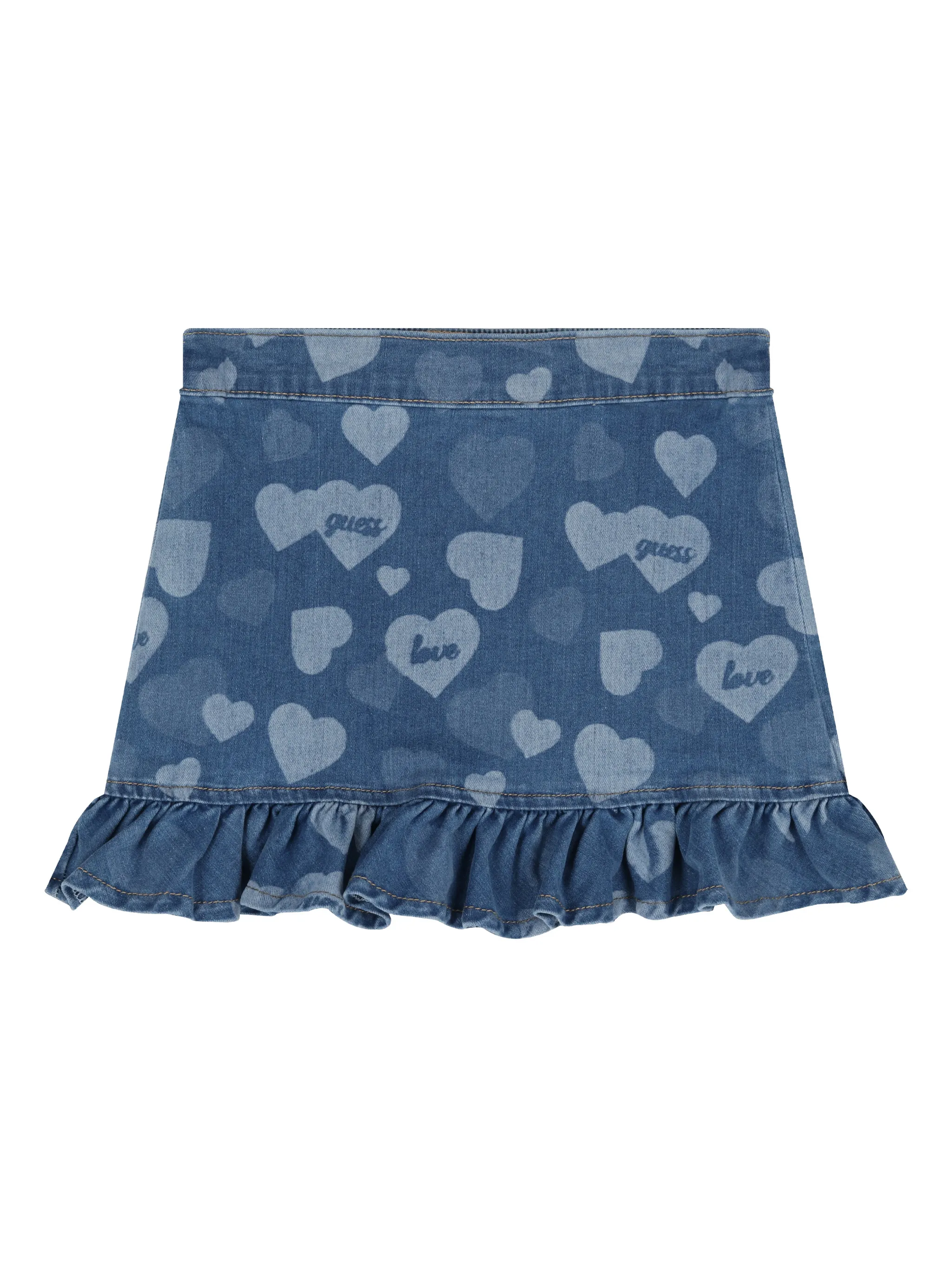 Джинсовая юбка с оборками в виде сердечка Guess Kids, синий
Джинсовая юбка с оборками в виде сердечка Guess Kids, синий