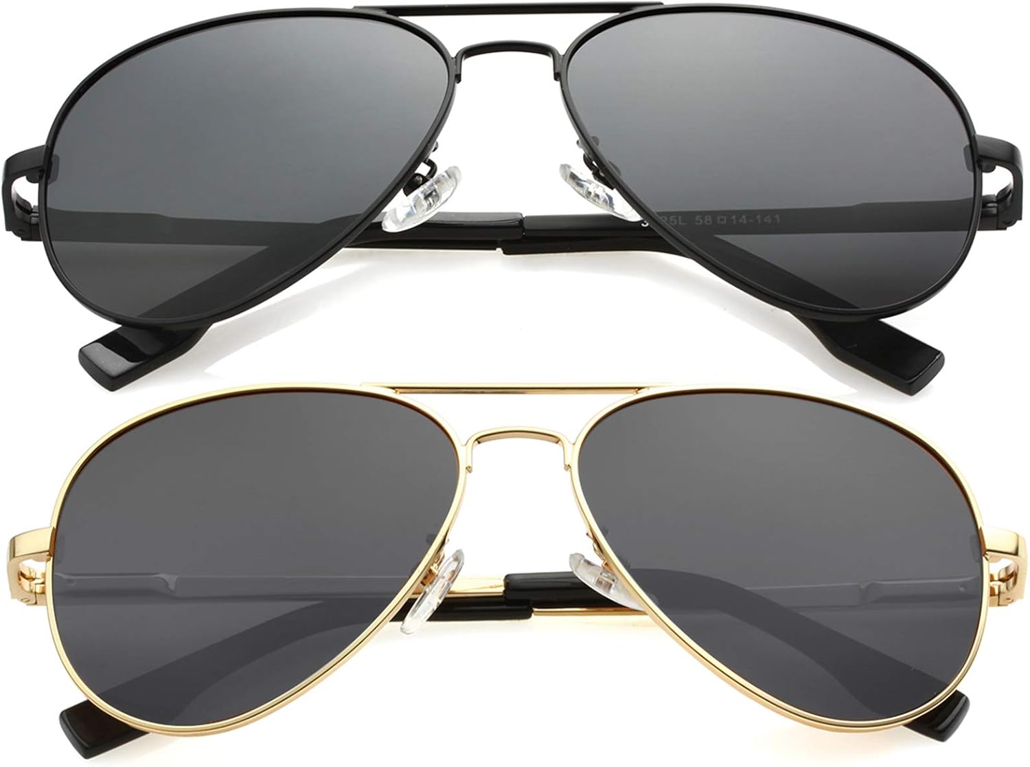 Детские поляризованные солнцезащитные очки-авиаторы Kursan для мальчиков и девочек от 4 до 18 лет, 100% защита от УФ-излучения UV400, 52 мм, Y1 (2 Pack) Black Frame Black Lens/Gold Frame Black Lens
Детские поляризованные солнцезащитные очки-авиаторы Kursan для мальчиков и девочек от 4 до 18 лет, 100% защита от УФ-излучения UV400, 52 мм, Y1 (2 Pack) Black Frame Black Lens/Gold Frame Black Lens