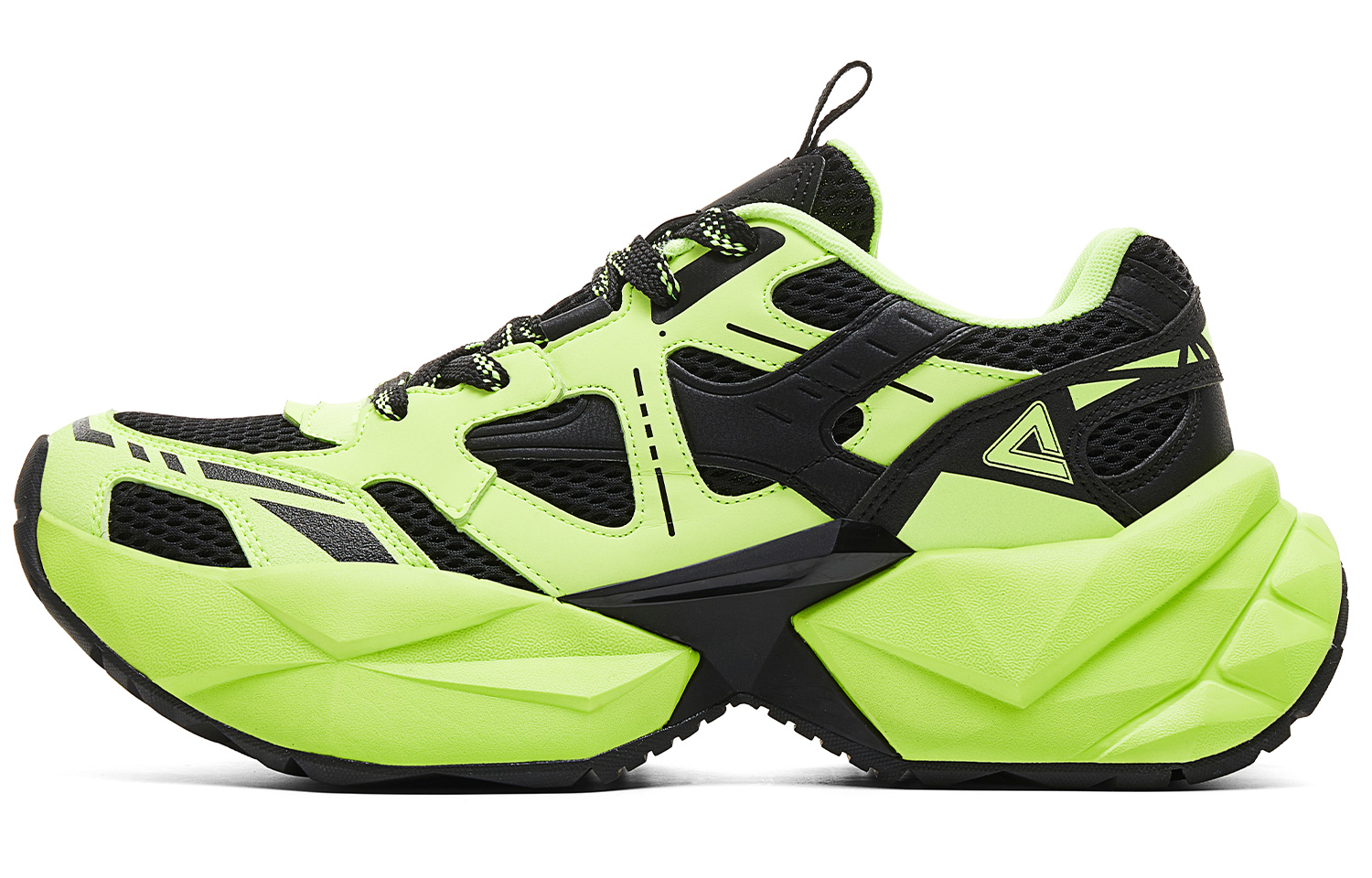 PEAK Низкие повседневные туфли мужские неоново-зеленые черные
PEAK Низкие повседневные туфли мужские неоново-зеленые черные