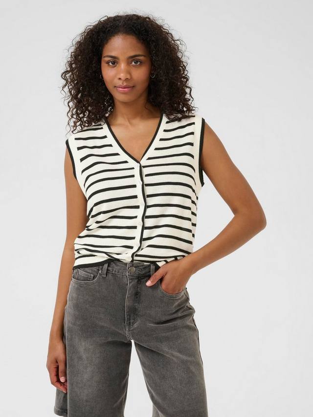 Топ Amalia без рукавов в полоску KAFFE, White/Multi
Топ Amalia без рукавов в полоску KAFFE, White/Multi