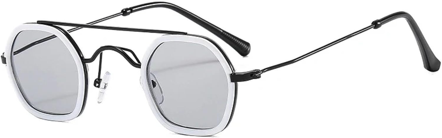 Солнцезащитные очки с двойной перемычкой для женщин, прозрачные линзы с градиентом цвета «океан», защита от УФ-излучения UV400 для мужчин, панк-солнцезащитные очки DSVIGF, White Light Gray
Солнцезащитные очки с двойной перемычкой для женщин, прозрачные линзы с градиентом цвета «океан», защита от УФ-излучения UV400 для мужчин, панк-солнцезащитные очки DSVIGF, White Light Gray