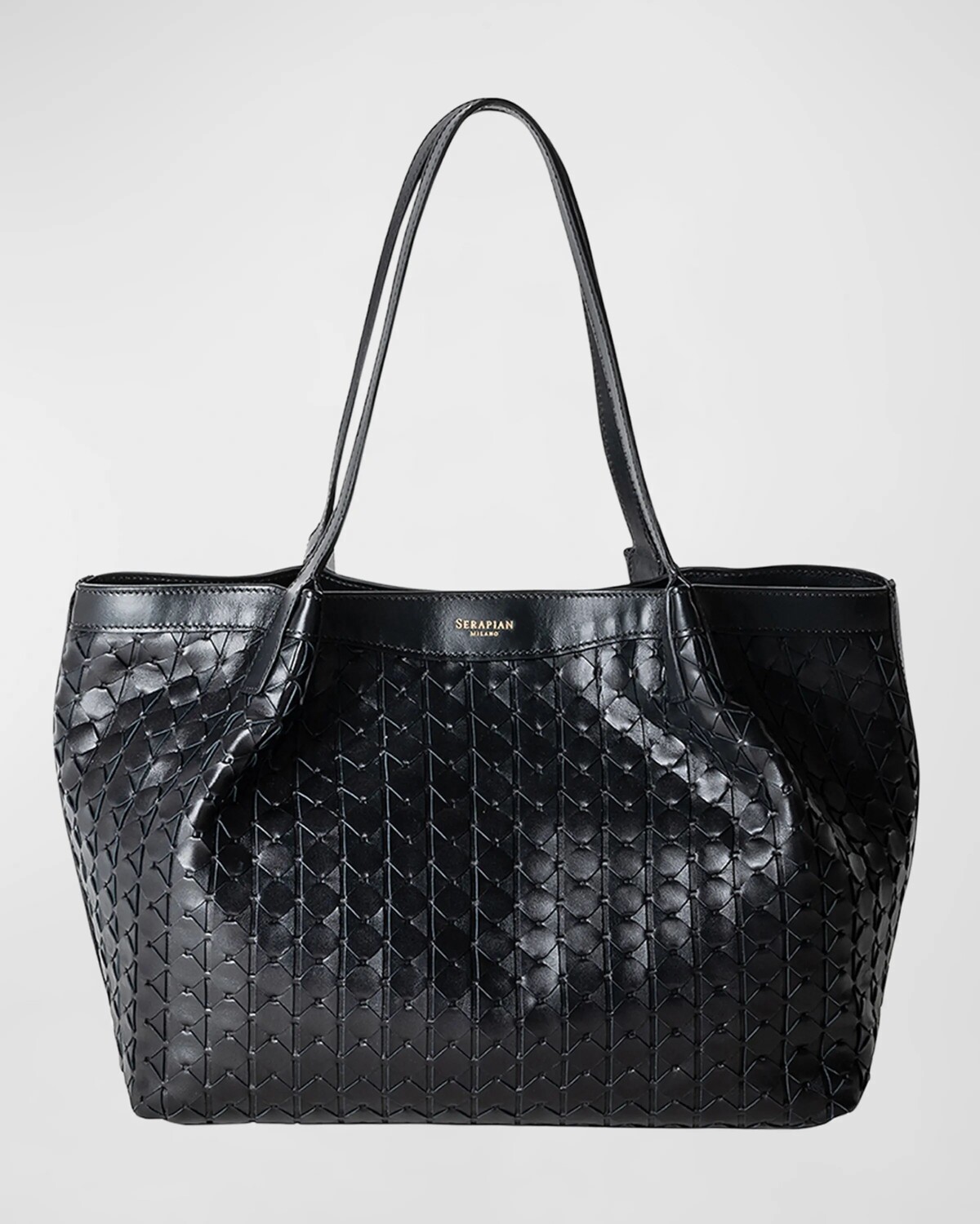 Маленькая кожаная большая сумка с мозаикой Secret Serapian, цвет Black
Маленькая кожаная большая сумка с мозаикой Secret Serapian, цвет Black