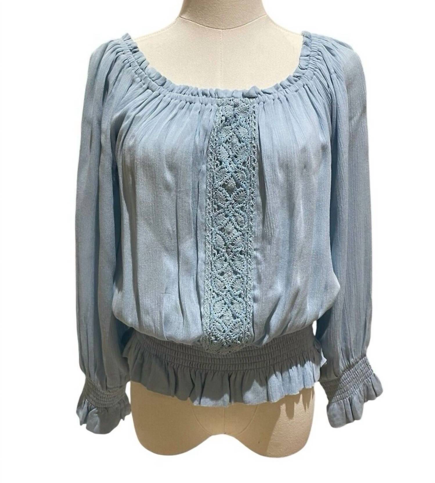 Крестьянская блузка с длинным рукавом в стиле бохо, вязаный крючком топ синего цвета Planet Gold
Крестьянская блузка с длинным рукавом в стиле бохо, вязаный крючком топ синего цвета Planet Gold