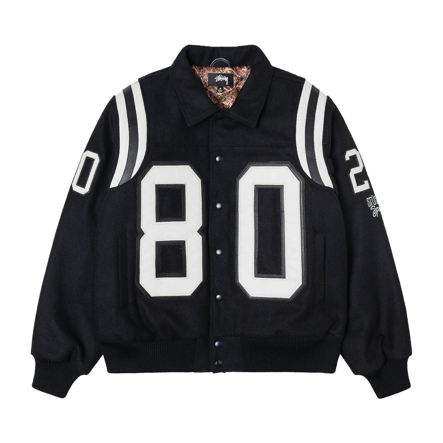 Шерстяная университетская куртка Stussy 80, цвет Черный
Шерстяная университетская куртка Stussy 80, цвет Черный