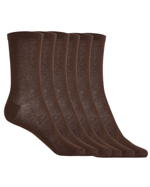 В упаковке 6 пар однотонных хлопковых носков Basix Punto Blanco, темно-коричневый 
В упаковке 6 пар однотонных хлопковых носков Basix Punto Blanco, темно-коричневый