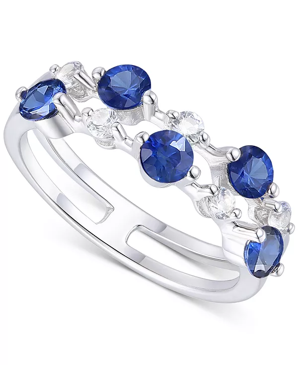 Кольцо с двумя рядами изумрудов (5/8 карата) и бриллиантов (1/5 карата) из 14-каратного золота (также с рубинами и сапфирами) Macy'S, sapphire
Кольцо с двумя рядами изумрудов (5/8 карата) и бриллиантов (1/5 карата) из 14-каратного золота (также с рубинами и сапфирами) Macy'S, sapphire