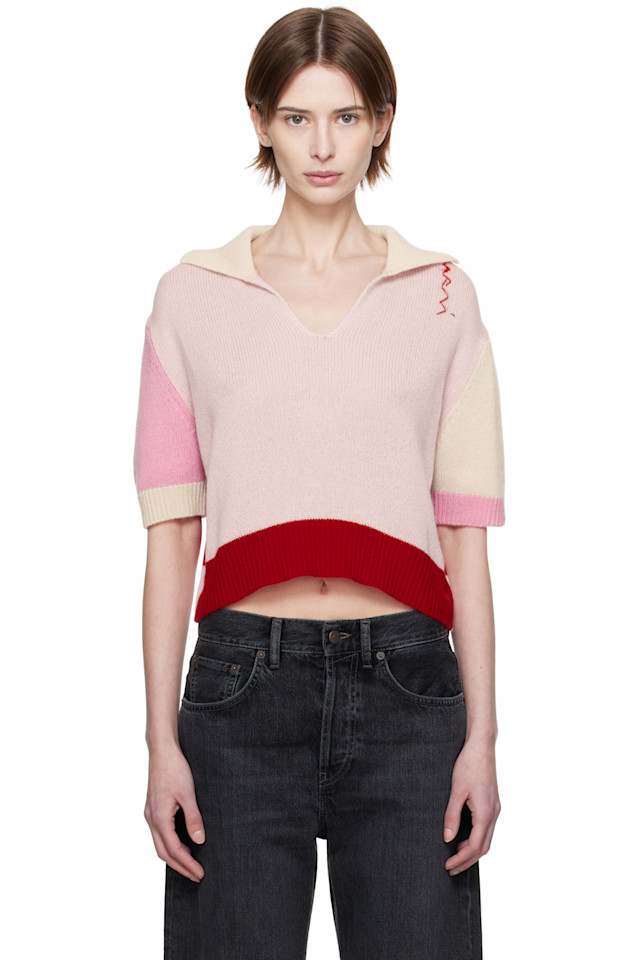 Кашемировый поло с цветными блоками Marni, розовый
Кашемировый поло с цветными блоками Marni, розовый