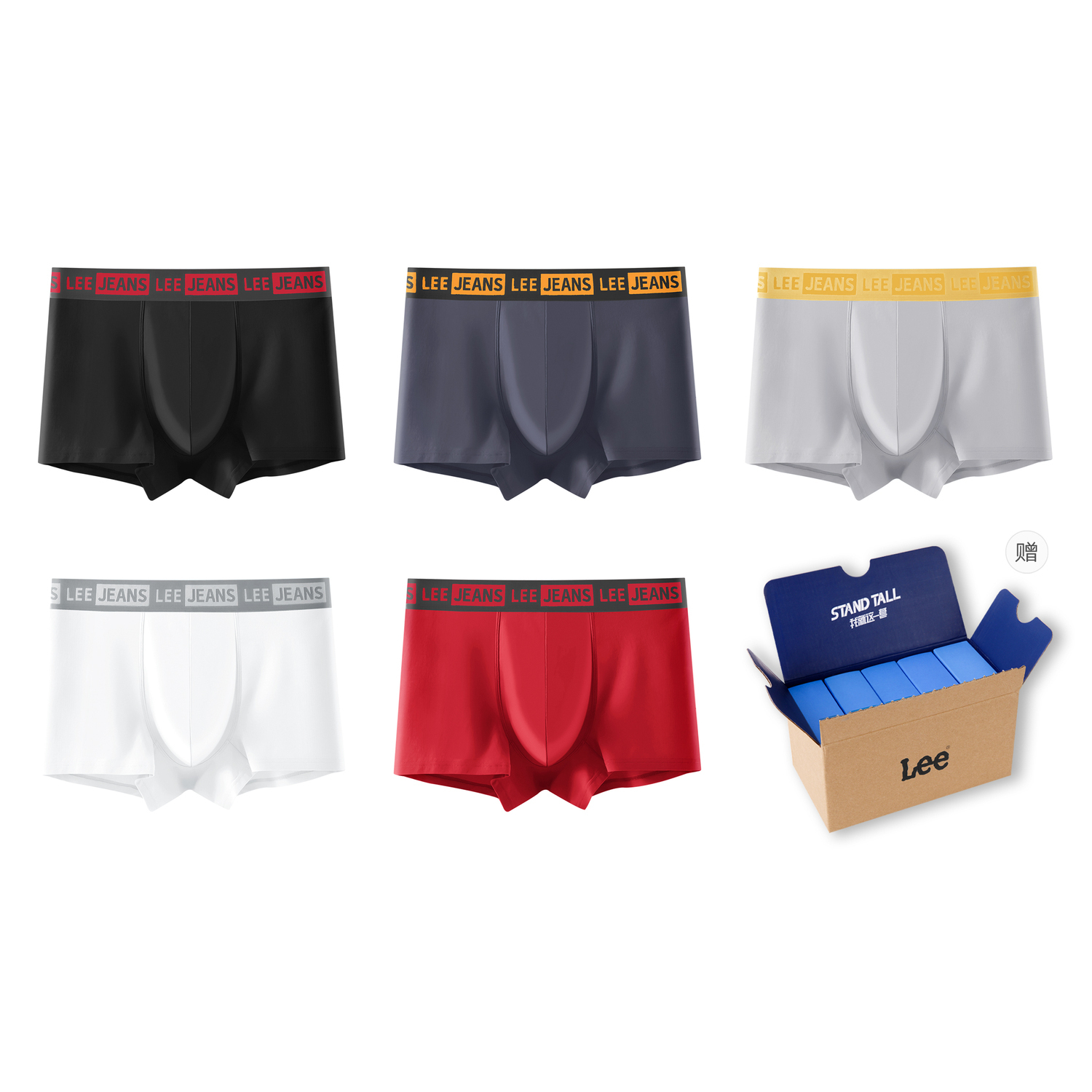 Мужские трусы бокс 5 штук Lee, серый
Мужские трусы бокс 5 штук Lee, серый
