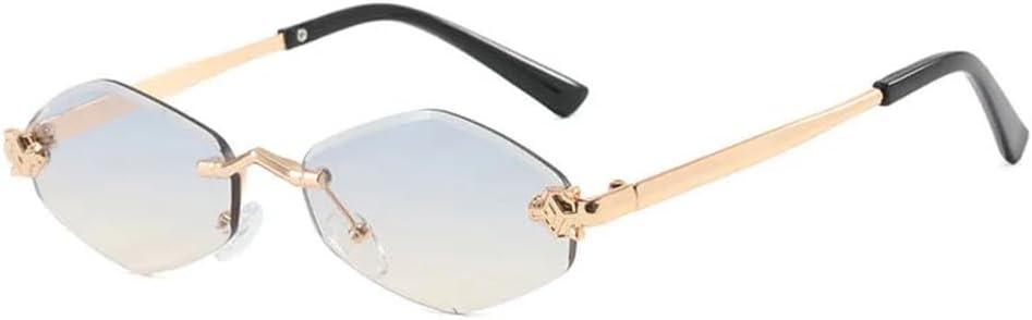 Винтажные солнцезащитные очки без оправы в форме ромба для женщин и мужчин, популярные в стиле панк, хип-хоп, с металлическим рисунком и головой леопарда HYYZZC, Blue Yellow
Винтажные солнцезащитные очки без оправы в форме ромба для женщин и мужчин, популярные в стиле панк, хип-хоп, с металлическим рисунком и головой леопарда HYYZZC, Blue Yellow