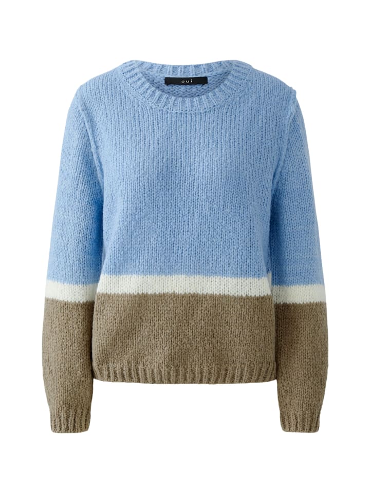 Oui Свитер светло-голубого цвета с зелеными вставками
Oui Свитер светло-голубого цвета с зелеными вставками