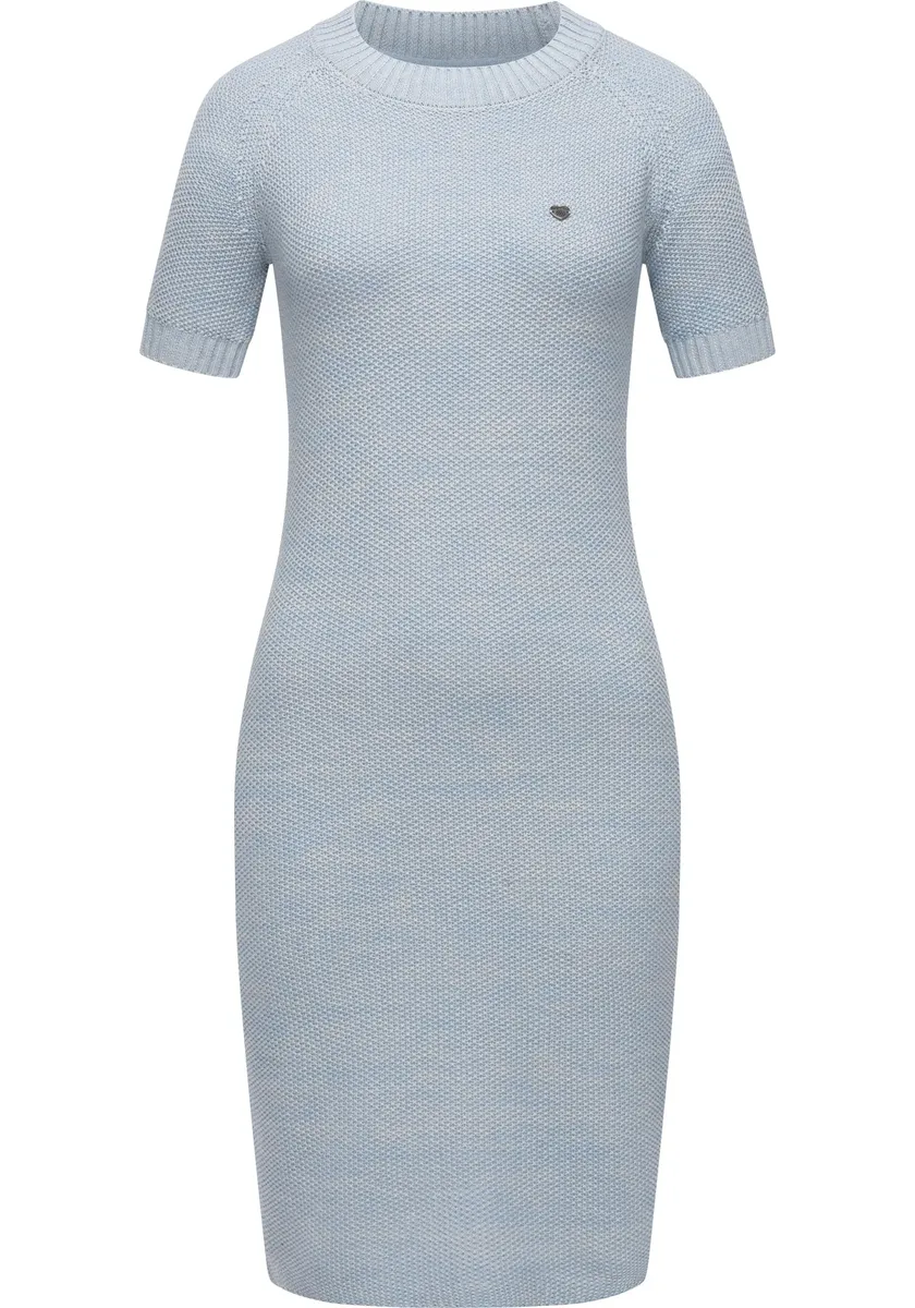 Трикотажное платье "Рэгвир" "Коля", женское платье миди с короткими рукавами в вязаном виде Ragwear, синий 
Трикотажное платье "Рэгвир" "Коля", женское платье миди с короткими рукавами в вязаном виде Ragwear, синий