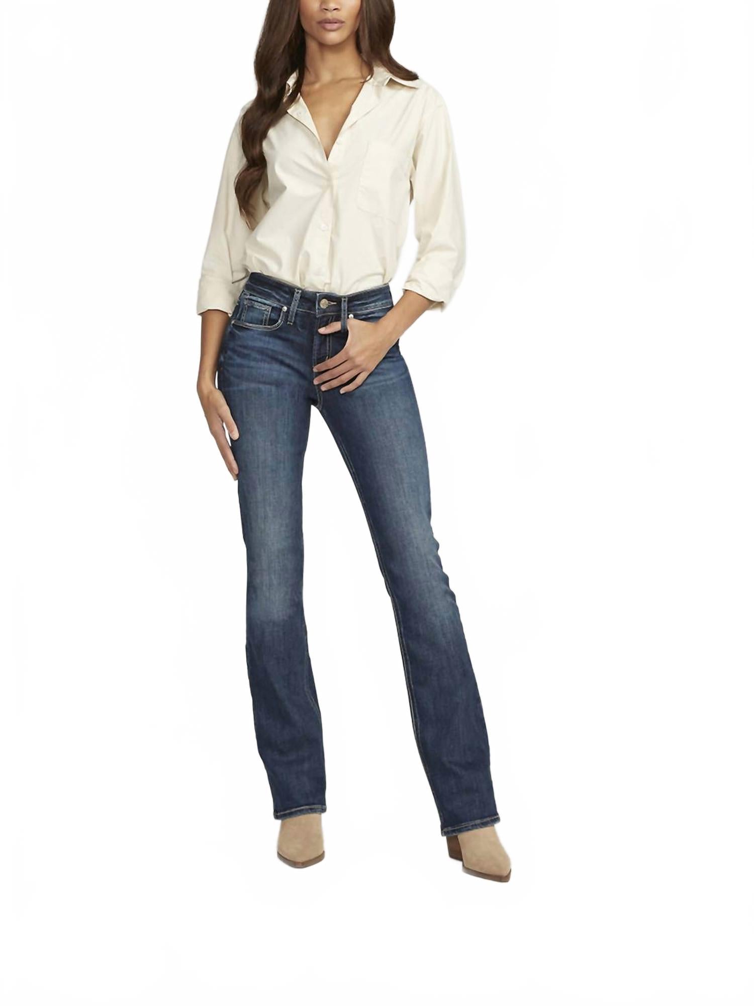 Джинсы Suki средней посадки Slim Bootcut цвета индиго Silver Jeans Co., индиго
Джинсы Suki средней посадки Slim Bootcut цвета индиго Silver Jeans Co., индиго