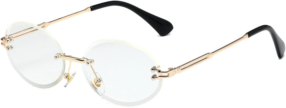 Солнцезащитные очки LASPOR в стиле ретро, овальные, для женщин и мужчин, модные, винтажные, с золотистой металлической оправой, без оправы, тонированные линзы, защита от УФ-излучения UV400, Transparent
Солнцезащитные очки LASPOR в стиле ретро, овальные, для женщин и мужчин, модные, винтажные, с золотистой металлической оправой, без оправы, тонированные линзы, защита от УФ-излучения UV400, Transparent