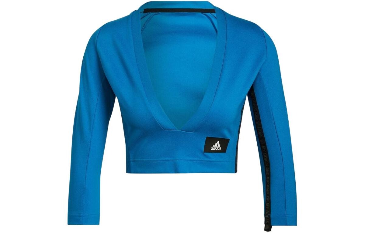 Укороченный топ женский ярко-голубой Adidas
Укороченный топ женский ярко-голубой Adidas