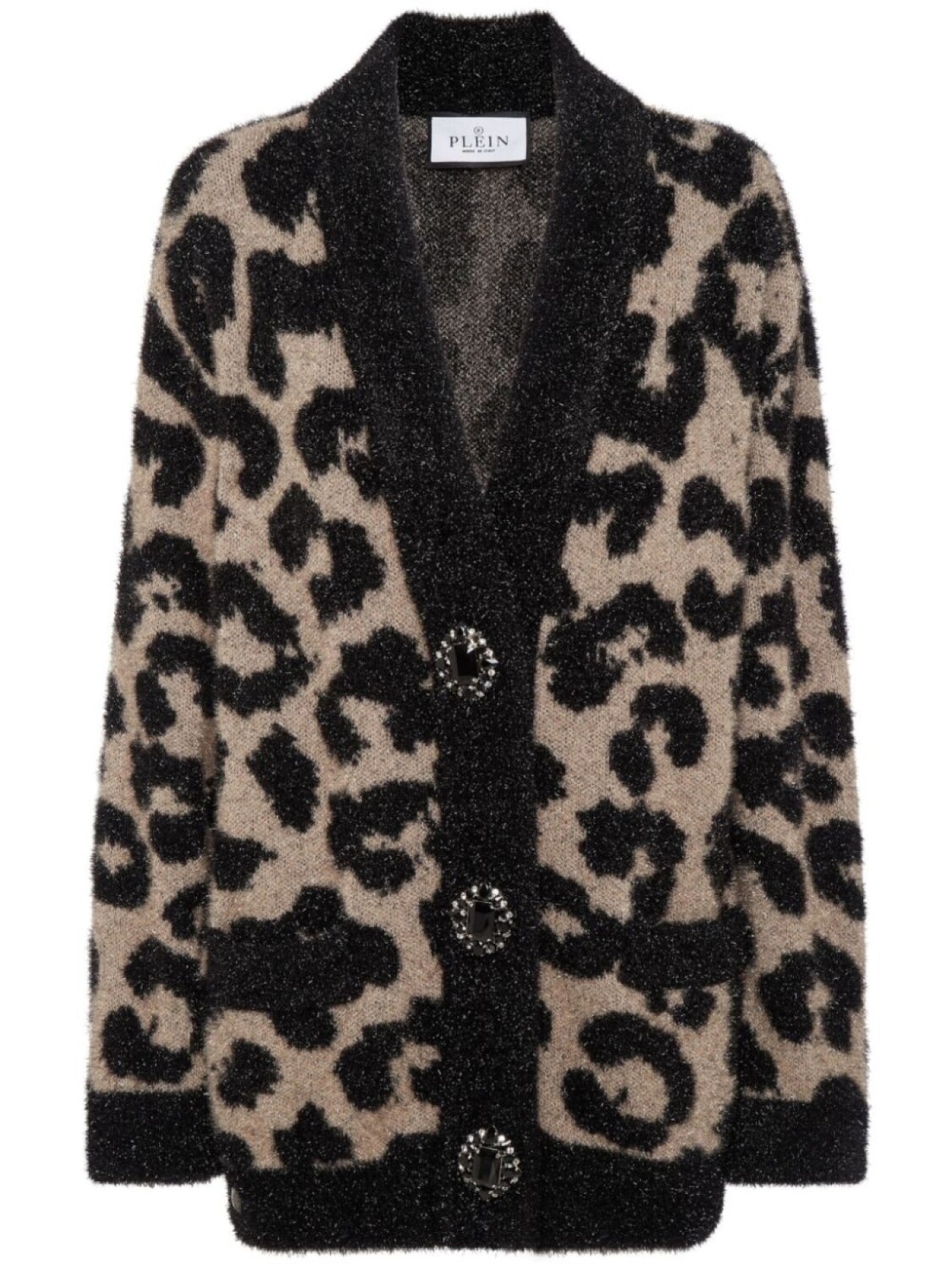 Philipp Plein leopard-print lurex cardigan, нейтральный цвет
Philipp Plein leopard-print lurex cardigan, нейтральный цвет