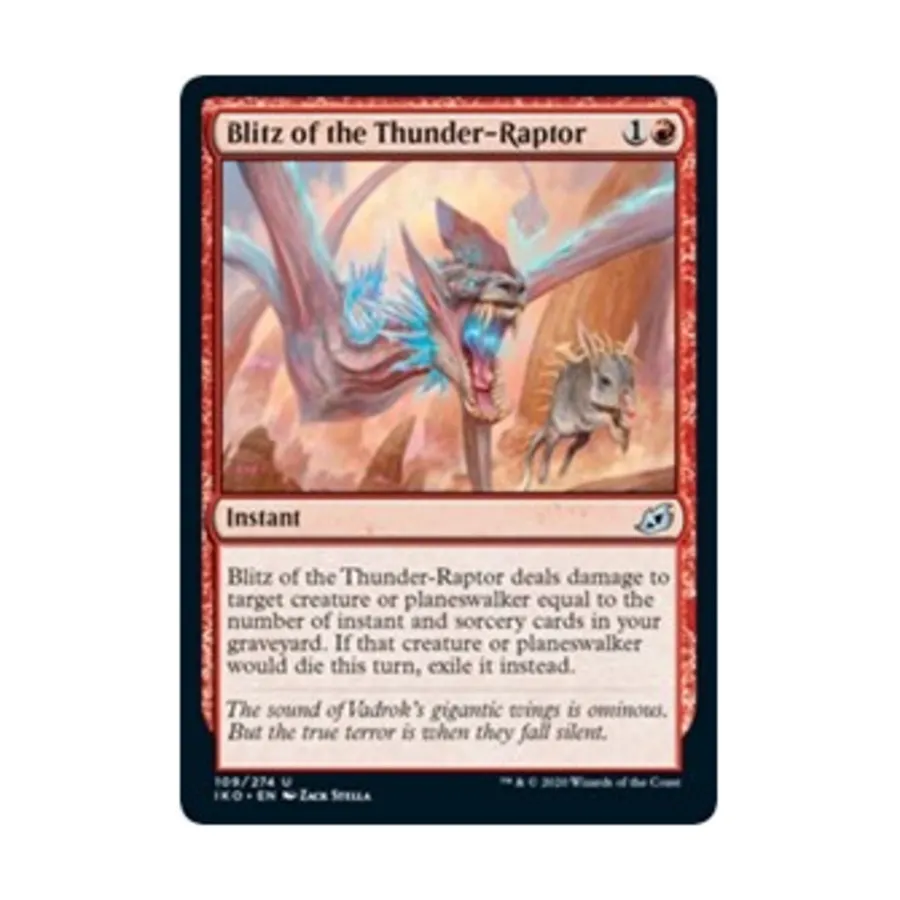 CCG Блиц Громового Раптора (U), MTG - Ikoria - Lair of Behemoths
CCG Блиц Громового Раптора (U), MTG - Ikoria - Lair of Behemoths