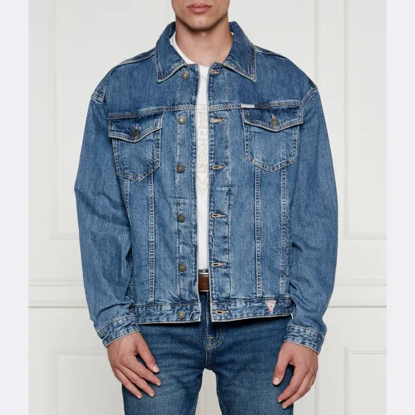 Джинсовая куртка стандартного кроя Guess, синий 
Джинсовая куртка стандартного кроя Guess, синий