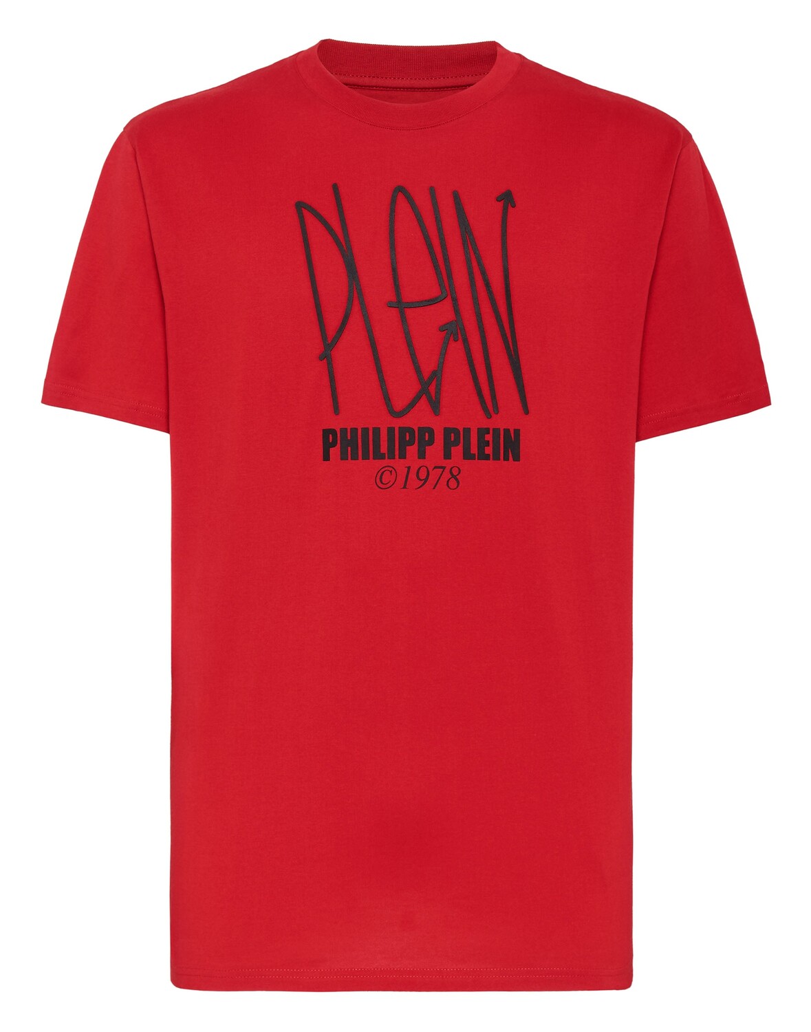 Футболка Круглый вырез SS Череп Philipp Plein, красный 
Футболка Круглый вырез SS Череп Philipp Plein, красный