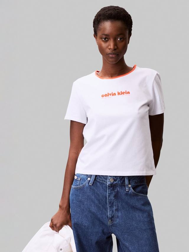 Футболка с ретро-принтом из хлопка Calvin Klein, Brilliant White
Футболка с ретро-принтом из хлопка Calvin Klein, Brilliant White