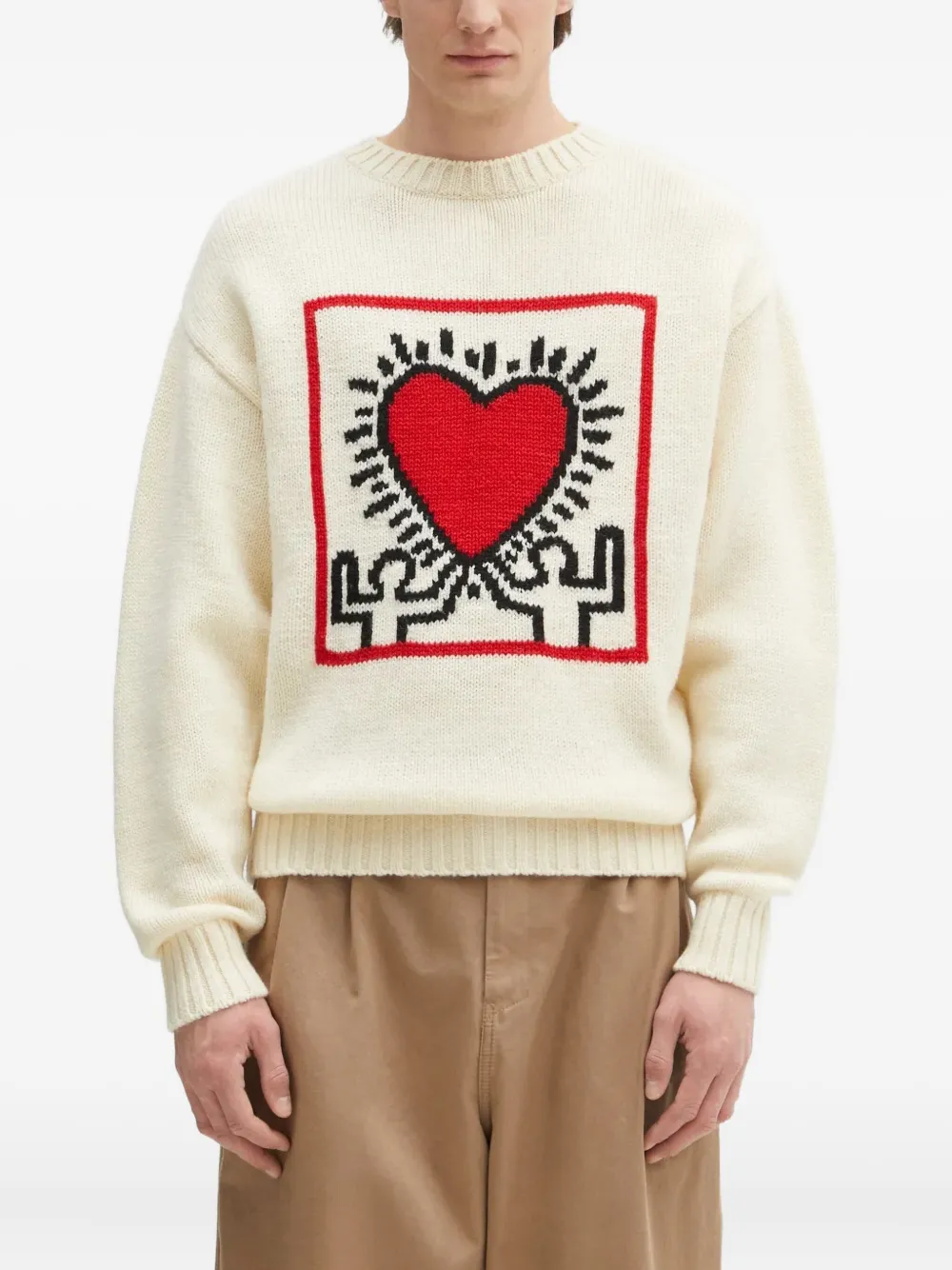 Свитер с круглым вырезом WACKO MARIA, нейтральный
Свитер с круглым вырезом WACKO MARIA, нейтральный