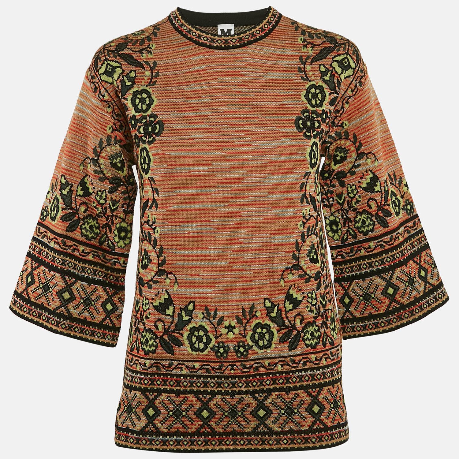 M Missoni Вязаный топ Missoni бежево-зеленого цвета с цветочным узором, размер M
M Missoni Вязаный топ Missoni бежево-зеленого цвета с цветочным узором, размер M