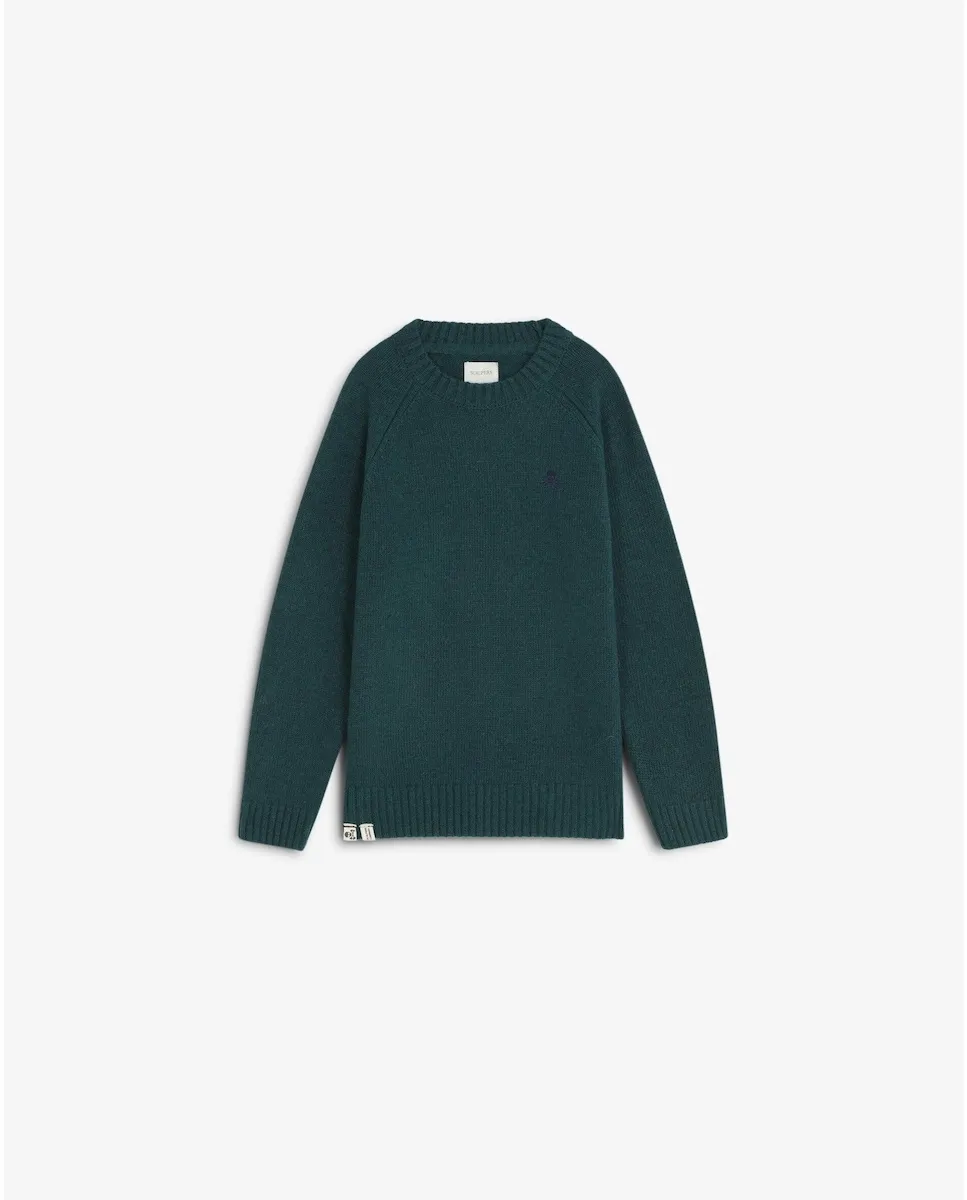 Детский джемпер с вышитым контрастным логотипом и круглым вырезом Scalpers, зеленый
Детский джемпер с вышитым контрастным логотипом и круглым вырезом Scalpers, зеленый