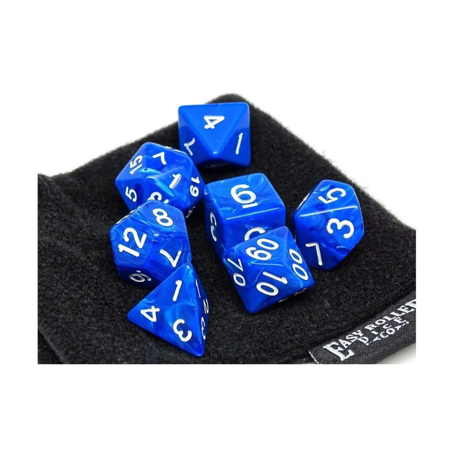 Синий ископаемый с белым (7), Dice - 7 Piece Poly Sets - Assorted (Easy Roller Dice)
Синий ископаемый с белым (7), Dice - 7 Piece Poly Sets - Assorted (Easy Roller Dice)