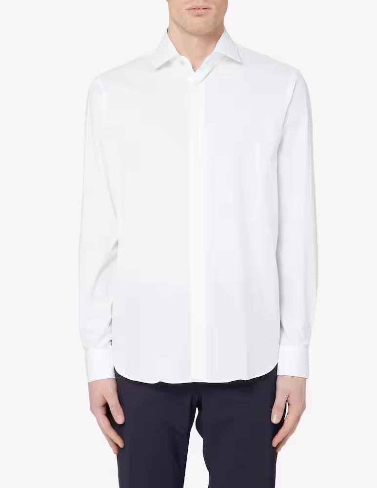 Рубашка узкого кроя в стиле поп-стрейч Michael Kors, белый
Рубашка узкого кроя в стиле поп-стрейч Michael Kors, белый