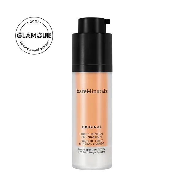 Веганская жидкая основа под макияж Original Liquid Mineral Foundation Spf 20 Bareminerals, цвет golden nude
Веганская жидкая основа под макияж Original Liquid Mineral Foundation Spf 20 Bareminerals, цвет golden nude