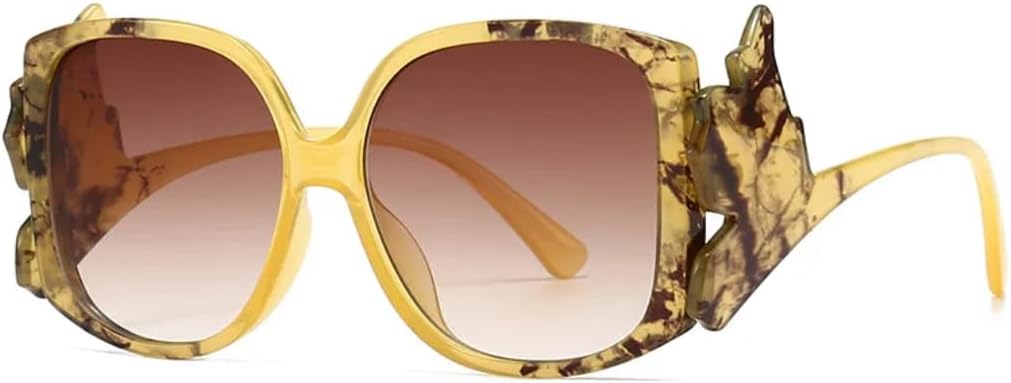 Модные цветные квадратные солнцезащитные очки для женщин в стиле ретро с уникальными дужками, градиентные оттенки, защита от УФ-излучения UV400, трендовые очки для мужчин UATXTAU, Yellow Amber Tea
Модные цветные квадратные солнцезащитные очки для женщин в стиле ретро с уникальными дужками, градиентные оттенки, защита от УФ-излучения UV400, трендовые очки для мужчин UATXTAU, Yellow Amber Tea