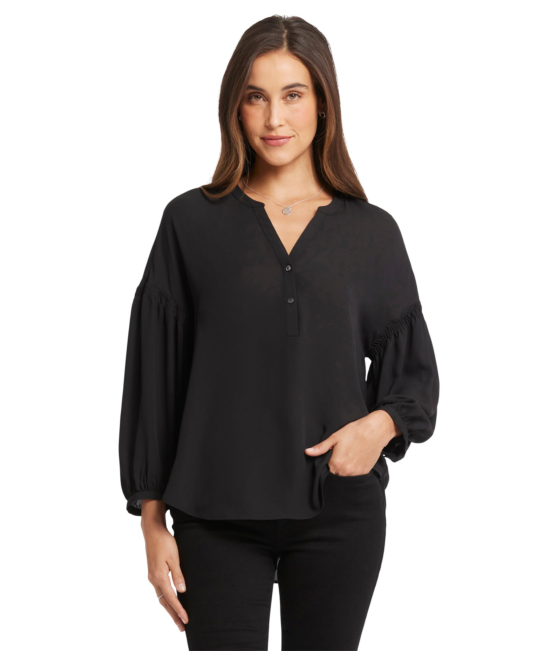 Блуза NYDJ Paulina Peasant Blouse, черный
Блуза NYDJ Paulina Peasant Blouse, черный