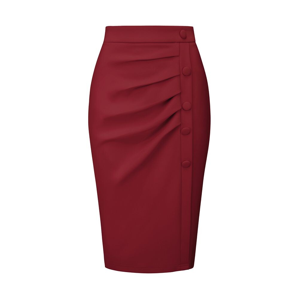 Женская юбка-карандаш с высокой талией, плиссированные спереди рабочие юбки-миди Hombety, цвет Dark Red
Женская юбка-карандаш с высокой талией, плиссированные спереди рабочие юбки-миди Hombety, цвет Dark Red