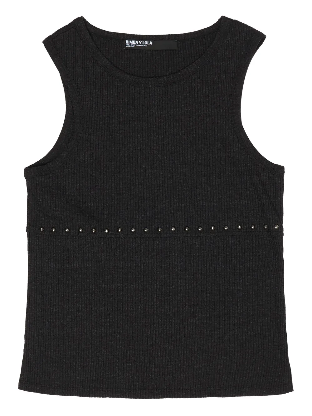 Топ в рубчик с заклепками Bimba y Lola, черный
Топ в рубчик с заклепками Bimba y Lola, черный