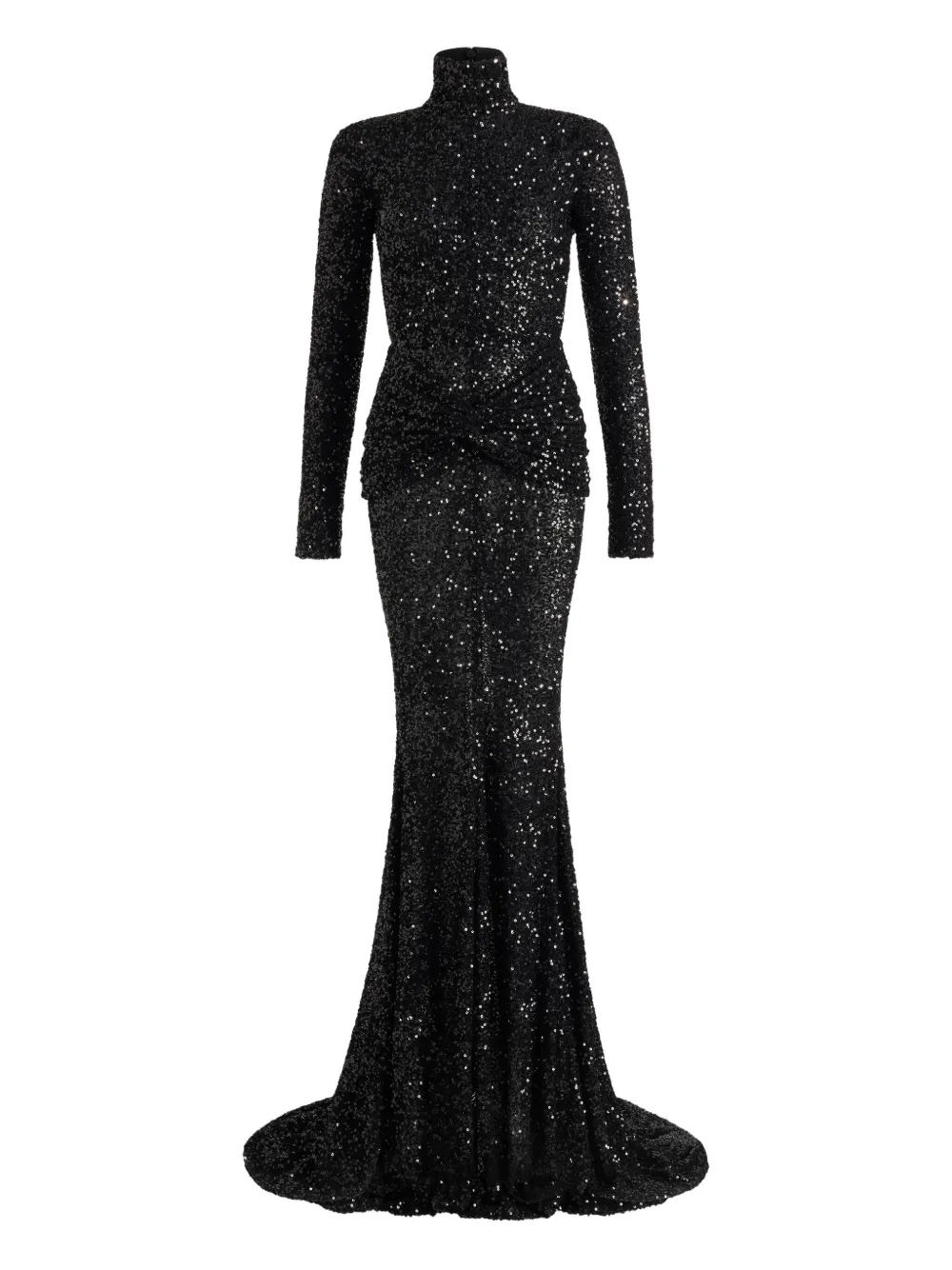 Платье макси с высоким воротником и пайетками PATOU, черный
Платье макси с высоким воротником и пайетками PATOU, черный