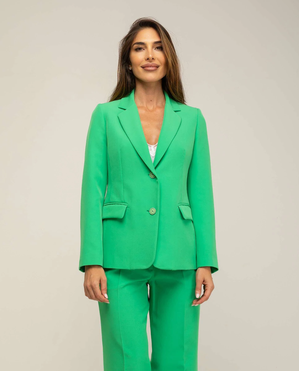 Женский блейзер с лацканом и пуговицами Fsh, зеленый
Женский блейзер с лацканом и пуговицами Fsh, зеленый