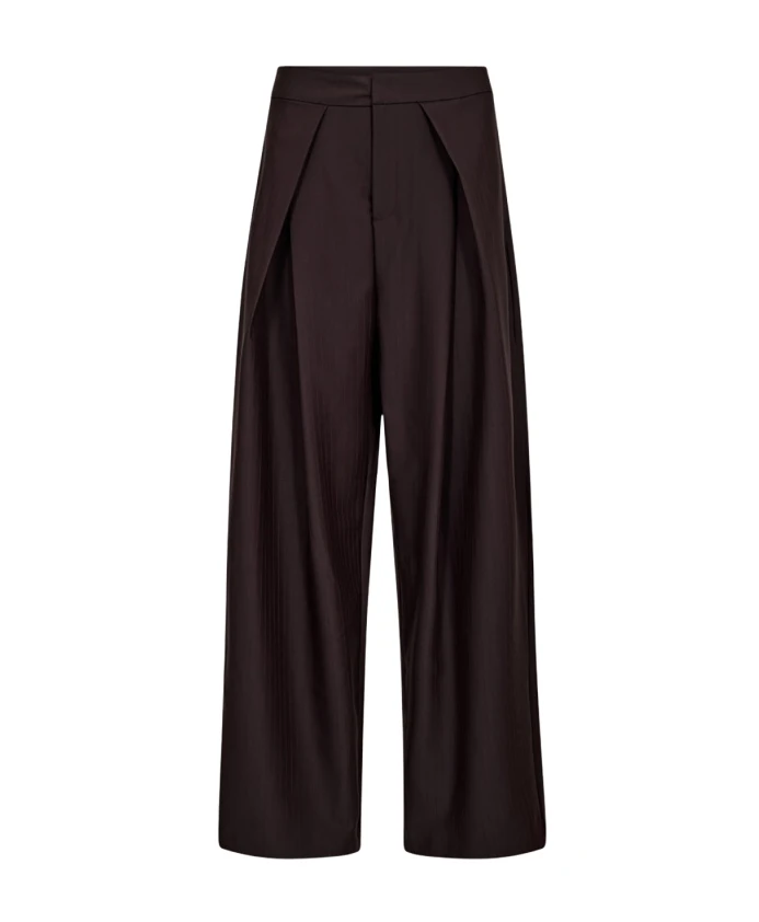 Брюки в складку коричневого цвета в тонкую полоску. Co'Couture, коричневый
Брюки в складку коричневого цвета в тонкую полоску. Co'Couture, коричневый