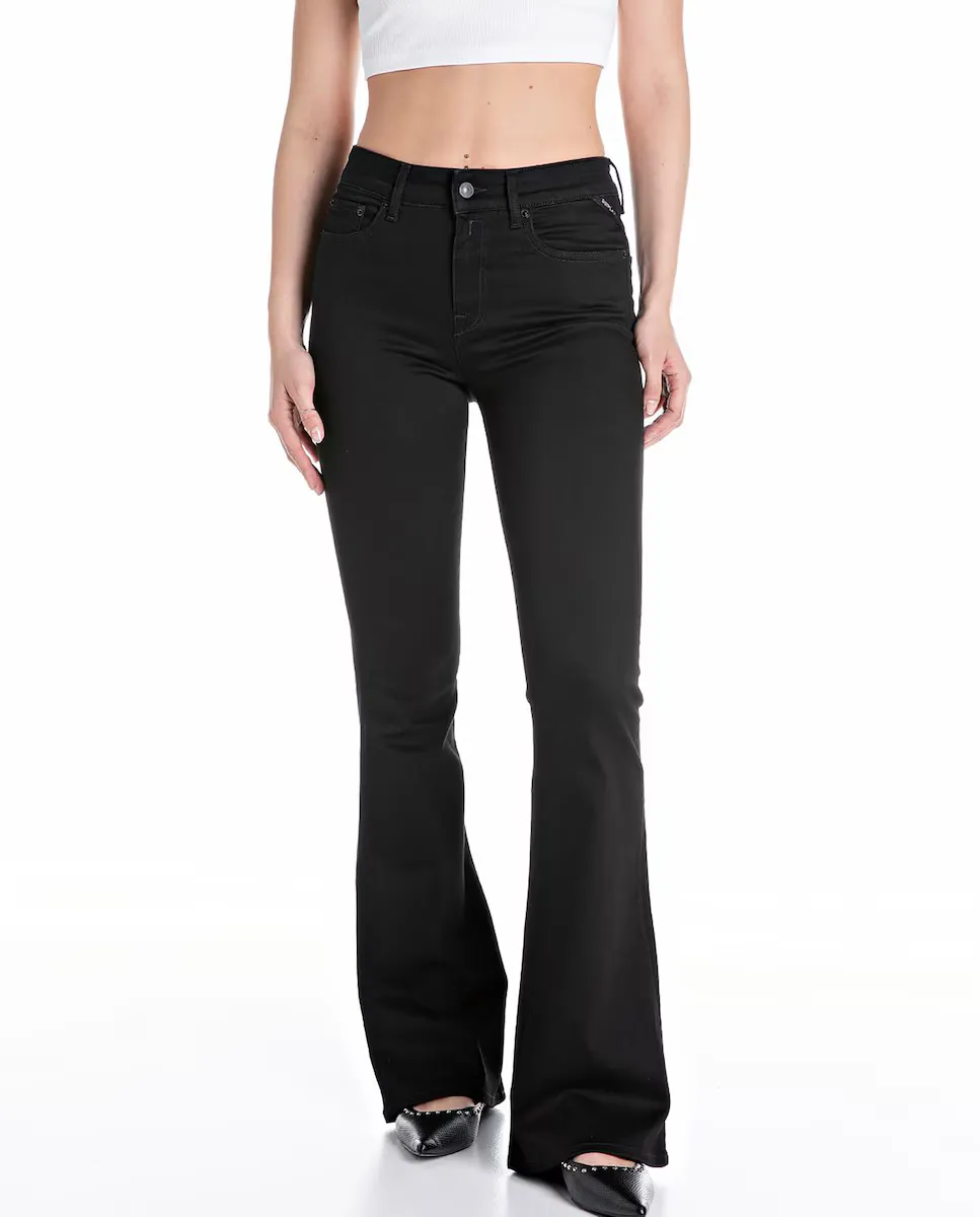 Женские облегающие ковбойские брюки с расклешенными штанинами Replay, черный
Женские облегающие ковбойские брюки с расклешенными штанинами Replay, черный