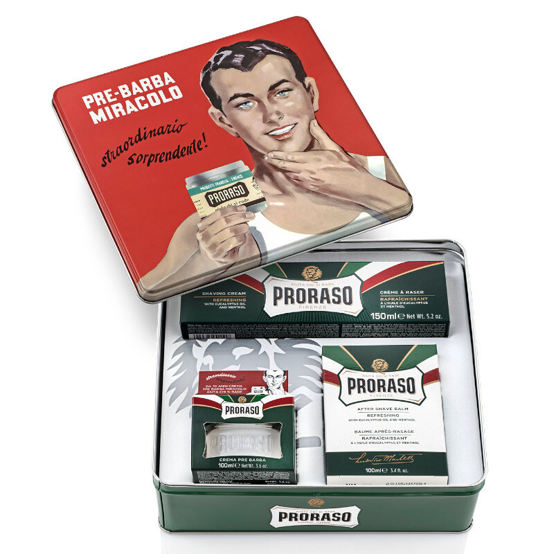 Proraso Vintage Selection Gino, Освежающий набор для бритья для мужчин
Proraso Vintage Selection Gino, Освежающий набор для бритья для мужчин